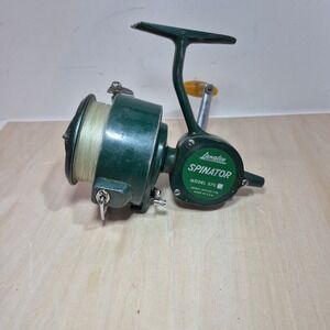 Vintage Langley Spinator Model 870 L Spinning Fishing Reel Green Made in USA